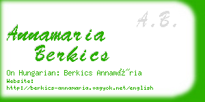 annamaria berkics business card